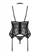 Elizenes Jarretel Korset Met Sexy String - Zwart - PlayForFun
